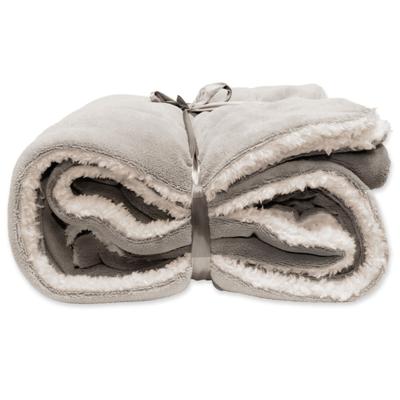 Unique Living Unique Living Lars coral fleece/suede plaid 150x200cm chateau grey