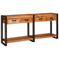 Wandtafels 2 pcs Bruin 160 x 33 x 75 cm Massief Acacia hout - thumbnail