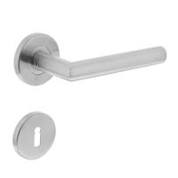 Intersteel Deurkruk Jura Hoek 90° op rozet met sleutelrozetten EN1906/4 - RVS - thumbnail