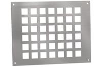 Nedco geperforeerde ventilatieplaat - 250x200mm - blank aluminium - thumbnail