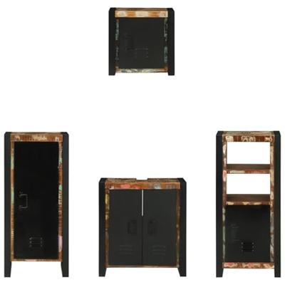 Badkamermeubelset met plank 4 pcs Multikleur 40 x 35 x 90 cm