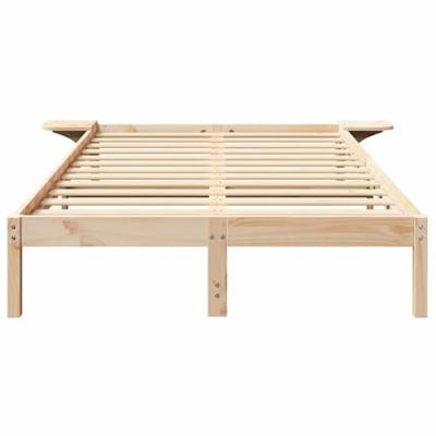 Bedframe met nachttafels Bruin 140 x 190 cm Bruin