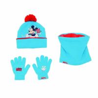 Muts, Handschoenen en Nekwarmer Mickey Mouse Happy smiles Blauw Rood - thumbnail