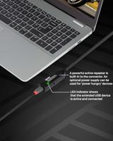 LINDY USB-kabel USB 3.2 Gen1 (USB 3.0 / USB 3.1 Gen1) USB-A stekker, USB-C bus 10.00 m Zwart 43376 - thumbnail