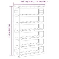 Wijnrek voor 42 flessen massief grenenhout grijs - thumbnail