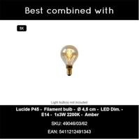Lucide RANKOS - Vloerlamp - 5xE14 - Zwart - thumbnail