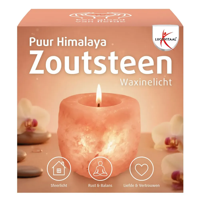 Lucovitaal Puur Himalaya Zoutsteen Waxinelicht - thumbnail