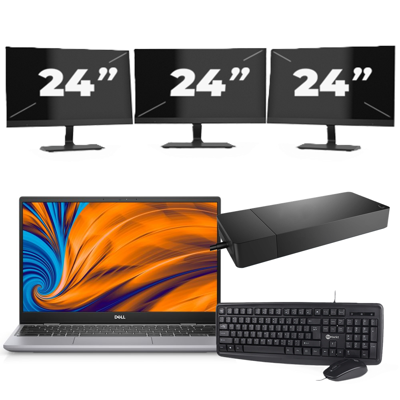 Dell Latitude 3320 - Intel Core i5-11e Generatie - 14 inch - 8GB RAM - 256GB SSD - Windows 11 Home + 3x 24 inch Monitor Dell Latitude 3320 - Intel Core i5-11e Generatie - 14 inch - 8GB RAM - 256GB SSD - Windows 11 Home + 3x 24 inch Monitor
