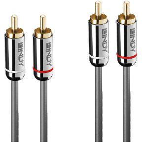 Lindy 35349 audio kabel 10 m 2 x RCA Antraciet