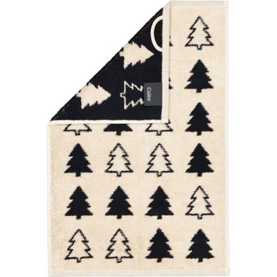 Cawö Cawo Christmas Edition 794 Fir trees Gastendoekje schwarz