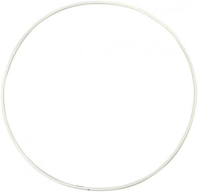 Creativ Company Metalen draadring, d 20 cm, dikte 3 mm, wit, 5 stuk/ 1 doos