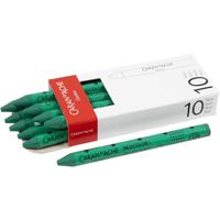 Caran d'Ache waskrijt donkergroen 10 cm 10 stuks - thumbnail
