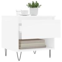 Salontafels 2 st 50x46x50 cm bewerkt hout wit - thumbnail