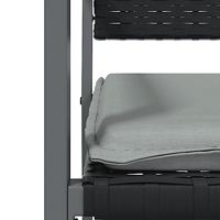 Tuinstoelen 2 st met kussens 54x62,5x89 cm poly rattan zwart - thumbnail
