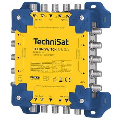 TechniSat TECHNISWITCH 5/8 G/K Satelliet multiswitch Ingangen (satelliet): 5 (4 satelliet / 1 terrestrisch) Aantal gebruikers: 8