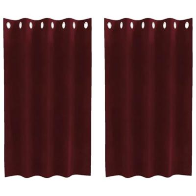 VidaXL Verduisterende gordijnen 2 pcs wijnrood 140 x 140 cm fluweel VidaXL Verduisterende gordijnen 2 pcs wijnrood 140 x 140 cm fluweel