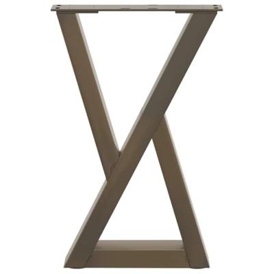 Salontafelpoten 2 st 38x(42-43,3) cm staal naturel