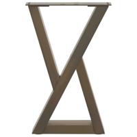 Salontafelpoten 2 st 38x(42-43,3) cm staal naturel - thumbnail