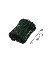 NATUUR Lot van 200 gespbanden in natuurlijk groen geplastificeerd gegalvaniseerd staal - (L16 cm x Ø1,4 mm) - thumbnail