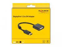 Delock 63482 Adapter DisplayPort 1.2 male naar DVI female 4K Actief zwart - thumbnail