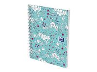 Oxford Floral softcover spiraalschrift, ft A6, 50 vel, geruit 5 mm, 4 geassorteerde designs - thumbnail
