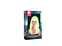 Glow In The Dark Party Pruik Wit - thumbnail