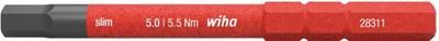 Wiha 283118050 bit slimbit electric zeskant 5.0 mm x 75 mm - 37226 Wiha 283118050 bit slimbit electric zeskant 5.0 mm x 75 mm - 37226