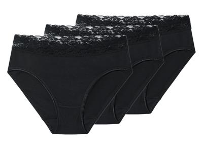 esmara Set van 3 dames onderbroeken (Zwart, L (44/46)) esmara Set van 3 dames onderbroeken (Zwart, L (44/46))