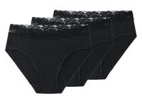 esmara Set van 3 dames onderbroeken (Zwart, L (44/46)) - thumbnail