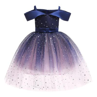 Meisjes Een-schouder Sequined Tutu Jurk (Kleur: Blauwe maat: 140)