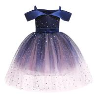 Meisjes Een-schouder Sequined Tutu Jurk (Kleur: Blauwe maat: 140) - thumbnail