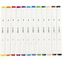 Creativ Company Tekenstift standaard kleuren, 12st. dubbelzijdig - thumbnail