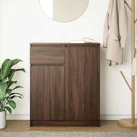 Dressoir met lade 71x35x84 cm spaanplaat bruin eikenkleurig - thumbnail