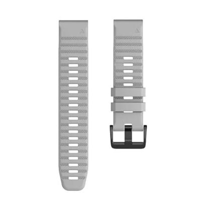 By Qubix - Siliconen bandje - Grijs - Compatible met Garmin Fenix 8-51mm - Compatible Garmin bandje