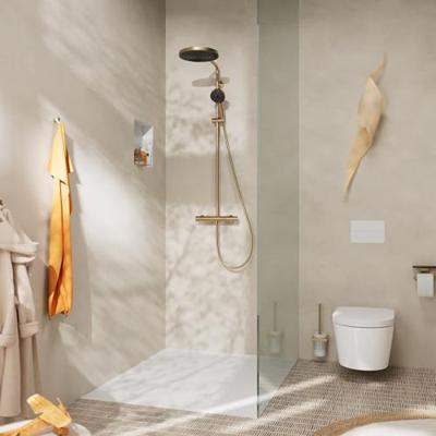 Hansgrohe Pulsify S Puro Showerpipe 260 1jet met thermostaat en handdouche 3jet, Brushed Bronze Hansgrohe Pulsify S Puro Showerpipe 260 1jet met thermostaat en handdouche 3jet, Brushed Bronze