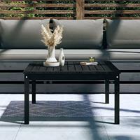 Tuintafel 82,5x82,5x45 cm massief grenenhout zwart - thumbnail