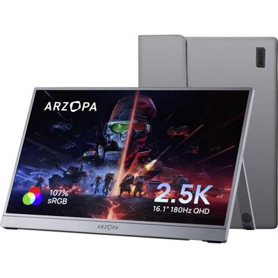 Arzopa LCD-monitor Energielabel: E (A - G) 40.9 cm (16.1 inch) 2560 x 1440 Pixel 16:9 25 ms HDMI, USB-C, USB-A host IPS LCD Arzopa LCD-monitor Energielabel: E (A - G) 40.9 cm (16.1 inch) 2560 x 1440 Pixel 16:9 25 ms HDMI, USB-C, USB-A host IPS LCD