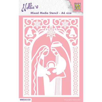 Nellie's Choice • stencil a6 size christmas nativity
