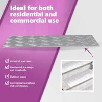 VidaXL Trap tread rechthoekig 2 pcs zilver 70 x 30 cm aluminium - thumbnail