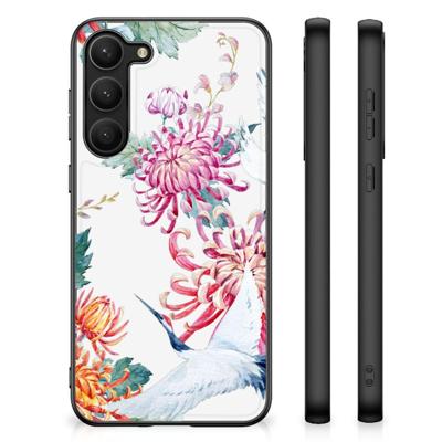 Samsung Galaxy S23 Plus Dierenprint Telefoonhoesje Bird Flowers Samsung Galaxy S23 Plus Dierenprint Telefoonhoesje Bird Flowers