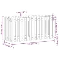 Plantenbak verhoogd hekontwerp 150x50x70 cm massief douglashout - thumbnail
