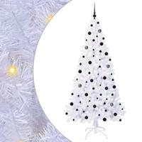 Kunstkerstboom met 300 LED Wit 210 cm PVC en staal - thumbnail