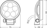 Osram Automotive Werkschijnwerper 12 V, 24 V LEDriving® ROUND VX70-SP LEDWL102-SP Verreikend afstandslicht (l x b x h) 93 x 30 x 75 mm 550 lm 6000 K - thumbnail