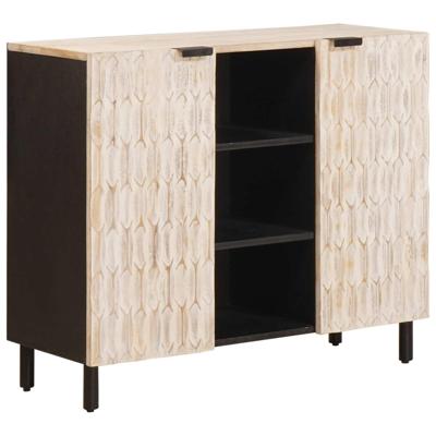 Dressoir met plank Witte Was Afwerking 90 x 33,5 x 75 cm