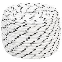 VidaXL Boottouw gevlochten 14 mmx25 m polyester wit - thumbnail
