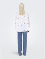 Only Onlnew Lina Grace Ls Emb Shirt Noos Wvn 15283743 Blouse Bright White Heart - thumbnail