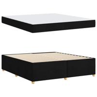Bedframe met matras Zwart 180 x 200 cm Stof - thumbnail