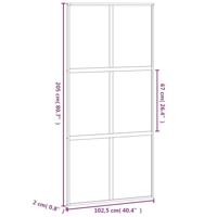 VidaXL Schuifdeur 102,5x205 cm gehard glas en aluminium zwart - thumbnail