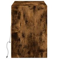 Tv-wandmeubel met LED-verlichting 130x31x45 cm gerookt eiken - thumbnail