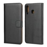 Horizontale Flip lederen case voor Galaxy M30 met magnetische gesp & houder & kaartsleuven & portemonnee (zwart) - thumbnail